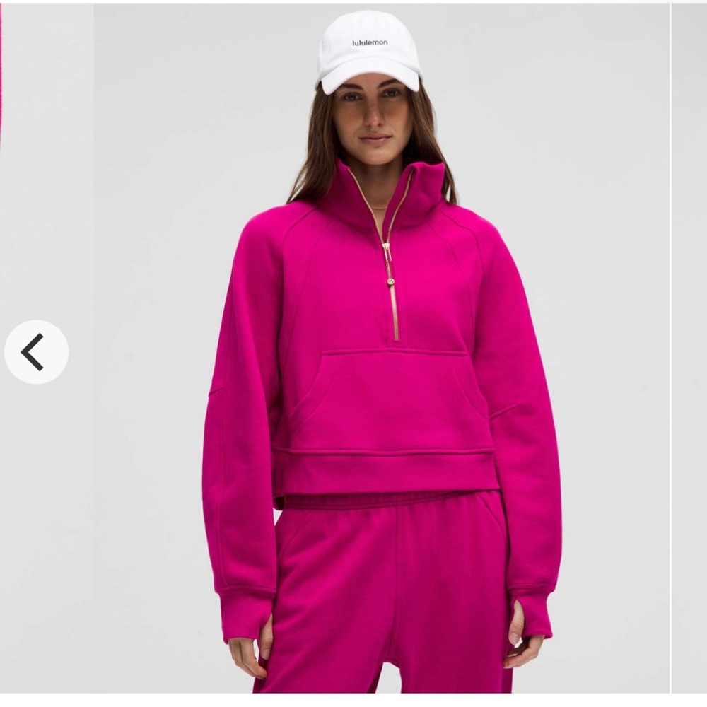NWT Scuba Oversized Funnel Neck  / Ripened Raspberry / Gold